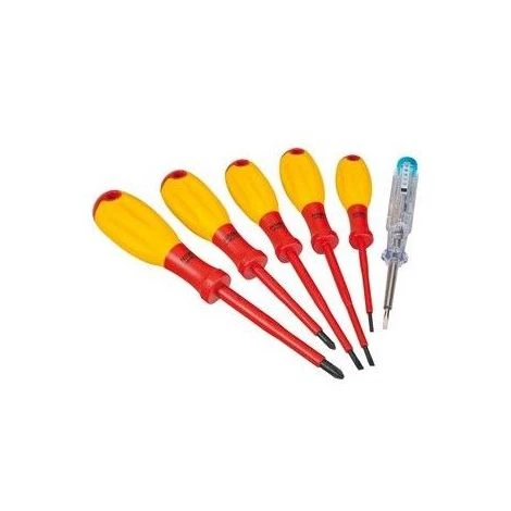 Hazet Assortiment Jeu De Tournevis VDE 810/6VDE - Nombre D'outils : 6 3 Hazet Assortiment Jeu De Tournevis VDE 810/6VDE - Nombre D'outils : 6