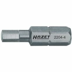 HAZET 2204-4 EMBOUT-TOURNEVIS HEXAGONE MASSIF À 6 PANS INTÉRIEURS 1/4'' TAILLE 4 LONGUEUR 25 MM