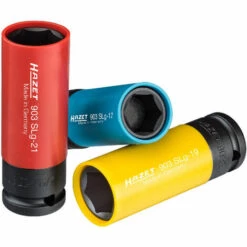 Hazet Douille à 6 Pans à Chocs, Carré Creux 12,5 Mm, 1/2 Pouce, Nombre D'outils 3 - 903SPC/3