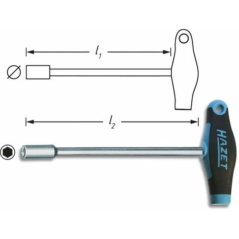 Hazet Clé à Douille - Profil à 6 Pans Extérieurs - Taille: 11 - Longueur Totale: 264 Mm - 428-11 3 Hazet Clé à Douille - Profil à 6 Pans Extérieurs - Taille: 11 - Longueur Totale: 264 Mm - 428-11