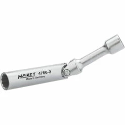 Hazet Clé à Bougies - Carré Creux 10 Mm (3/8 Pouce) - Profil à 12 Pans Extérieurs - Taille: 14 - Longueur Totale: 154 Mm - 4766-3