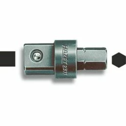 Hazet Adaptateur - Hexagone Massif 6,3 (1/4 Pouce) - Carré Massif 6,3 Mm (1/4 Pouce) - Longueur Totale: 25 Mm - 2304