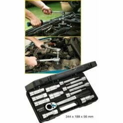 Hazet Jeu D'outils Spéciaux Pour Amortisseur - Carré Creux 12,5 Mm (1/2 Pouce) - Profil TORX Intérieur, Profil à 6 Pans Intérieurs, Profil à Pivot Creux, Profil à 6 Pans Extérieurs - Nombre D'outils