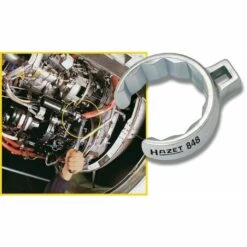 Hazet Clé Polygonale, à 12 Pans, Ouverte - Carré Creux 10 Mm (3/8 Pouce) - Profil à 12 Pans Extérieurs - Taille: 21 - 848Z-21