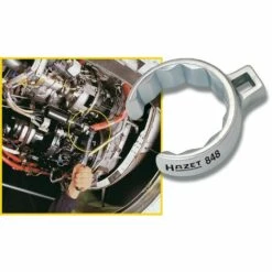 Hazet Clé Polygonale, à 12 Pans, Ouverte - Carré Creux 12,5 Mm (1/2 Pouce) - Profil à 12 Pans Extérieurs - Taille: 41 - 848Z-41