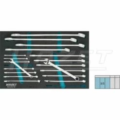 Hazet Jeu De Clés Mixtes - Profil Traction à 12 Pans Extérieurs - Nombre D'outils: 19 - 163-210/19