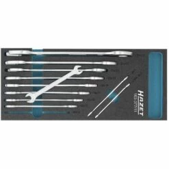 Hazet Jeu De Clés à Fourche Doubles - Profil à 6 Pans Extérieurs - Nombre D'outils: 11 - 163-377/11