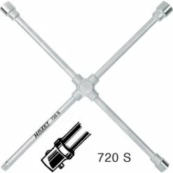 Hazet Clé En Croix - Profil à 6 Pans Extérieurs - Taille: 15/16 X 1.1/16 X - X 1.1/4 - Longueur Totale: 750 Mm - 720-30