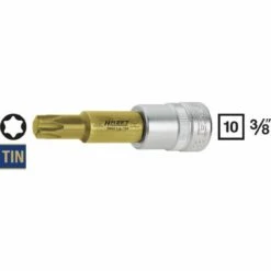Hazet Douille Mâle TORX - Carré Creux 10 Mm (3/8 Pouce) - Profil TORX Intérieur - Taille: T 50 - Longueur Totale: 69.5 Mm - 8802LG-T50