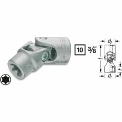 Hazet Douille TORX - Carré Creux 10 Mm (3/8 Pouce) - Profil TORX Extérieur - Taille: E 14 - Longueur Totale: 48 Mm - 880G-E14