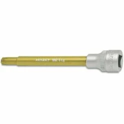 Hazet Douille Mâle TORX - Carré Creux 12,5 Mm (1/2 Pouce) - Profil TORX Intérieur - Taille: T 45 - Longueur Totale: 138 Mm - 992SLG-T45