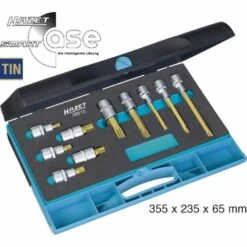 Hazet Jeu De Douilles Mâles - Carré Creux 12,5 Mm (1/2 Pouce) - Profil Denture Multiple Intérieur XZN - Nombre D'outils: 10 - 990/10