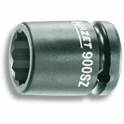 Hazet Douille à 12 Pans à Chocs - Carré Creux 12,5 Mm (1/2 Pouce) - Profil Traction à 12 Pans Extérieurs - Taille: 36 - Longueur Totale: 60 Mm - 900SZ-36