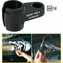 Hazet Douille Pour La Sonde Lambda - Carré Creux à 8 Pans 12,5 Mm (1/2 Pouce) - Profil à 6 Pans Extérieurs - Taille: 22 - 4680-5