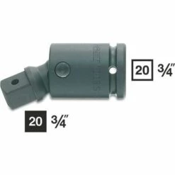 Hazet Cardan à Chocs - Carré Creux 20 Mm (3/4 Pouce) - Carré Massif 20 Mm (3/4 Pouce) - Longueur Totale: 99 Mm - 1006S