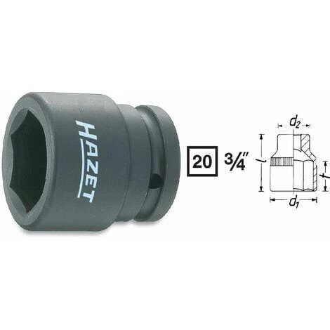 Hazet Douille à 6 Pans à Chocs - Carré Creux 20 Mm (3/4 Pouce) - Profil à 6 Pans Extérieurs - Taille: 33 - Longueur Totale: 54 Mm - 1000S-33 3 Hazet Douille à 6 Pans à Chocs - Carré Creux 20 Mm (3/4 Pouce) - Profil à 6 Pans Extérieurs - Taille: 33 - Longueur Totale: 54 Mm - 1000S-33