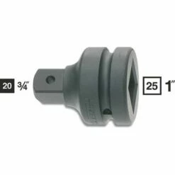 Hazet Adaptateur à Chocs - Carré Creux 25 Mm (1 Pouce) - Carré Massif 20 Mm (3/4 Pouce) - Longueur Totale: 70 Mm - 1107S