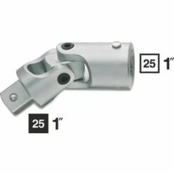 Hazet Cardan Universel - Carré Creux 25 Mm (1 Pouce) - Carré Massif 25 Mm (1 Pouce) - Longueur Totale: 144 Mm - 1121