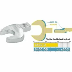 Hazet Attache Mâle à Fourche - Carré Femelle 14 X 18 Mm - Profil à 6 Pans Extérieurs - Taille: 16 - Longueur Totale: 58 Mm - 6450D-16