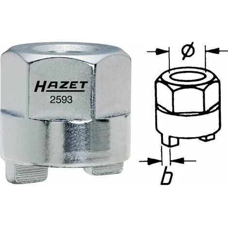 Hazet Douille à Pivot Pour Amortisseur - 2593-4 3 Hazet Douille à Pivot Pour Amortisseur - 2593-4