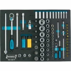 Hazet Jeu De Clés à Douilles - Carré Creux 12,5 Mm (1/2 Pouce), Carré Creux 6,3 Mm (1/4 Pouce) - Profil Traction à 6 Pans Extérieurs, Profil à 6 Pans Intérieurs, Profil TORX Intérieur, Profil Philli
