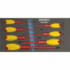 Hazet Jeu De Tournevis VDE - Profil Phillips PH, Profil à Fente - Nombre D'outils: 7 - 163-229/7