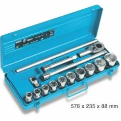 Hazet Jeu De Clés à Douilles - Carré Creux 20 Mm (3/4 Pouce) - Nombre D'outils: 15 - 1000