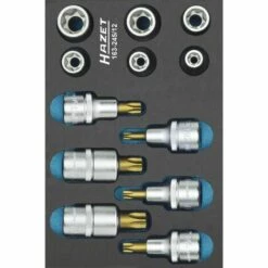 Hazet Jeu D'outils, TORX - Carré Creux 12,5 Mm (1/2 Pouce) - Profil TORX Extérieur, Profil TORX Intérieur - Nombre D'outils: 12 - 163-245/12