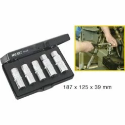 Hazet Jeu De Douilles D'extraction De Goujons Filetés - Carré Creux 12,5 Mm (1/2 Pouce) - Nombre D'outils: 5 - 844/5