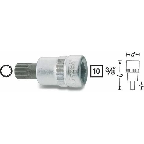 Hazet Douille Mâle - Carré Creux 10 Mm (3/8 Pouce) - Profil Denture Multiple Intérieur XZN - Taille: M5 - Longueur Totale: 40 Mm - 8808-5 3 Hazet Douille Mâle - Carré Creux 10 Mm (3/8 Pouce) - Profil Denture Multiple Intérieur XZN - Taille: M5 - Longueur Totale: 40 Mm - 8808-5