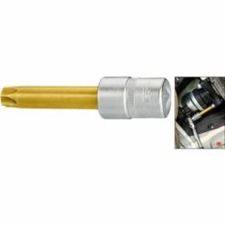 Hazet Douille Mâle TORX Pour Arbres à Cardan - Carré Creux 12,5 Mm (1/2 Pouce) - Profil TORX Extérieur - Taille: T 60 - 2756-T60