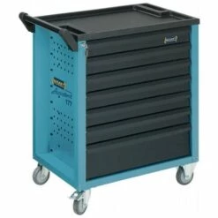 Servante D'atelier 177-7/217 L.780xP496xH915 Mm 400 Kg 7 Tiroirs 217 Pièces Tôle D'acier HAZET