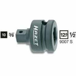 Hazet Adaptateur à Chocs - Carré Creux 12,5 Mm (1/2 Pouce) - Carré Massif 10 Mm (3/8 Pouce) - Longueur Totale: 37 Mm - 9007S