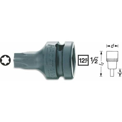 Hazet Douille Mâle à Chocs (TORX) - Carré Creux 12,5 Mm (1/2 Pouce) - Profil TORX Intérieur - Taille: T 30 - Longueur Totale: 40 Mm - 995S-T30 3 Hazet Douille Mâle à Chocs (TORX) - Carré Creux 12,5 Mm (1/2 Pouce) - Profil TORX Intérieur - Taille: T 30 - Longueur Totale: 40 Mm - 995S-T30