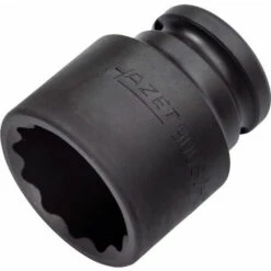 Hazet Douille à 12 Pans à Chocs - Carré Creux 12,5 Mm (1/2 Pouce) - Profil Traction à 12 Pans Extérieurs - Taille: 27 - Longueur Totale: 45 Mm - 900SZ-27