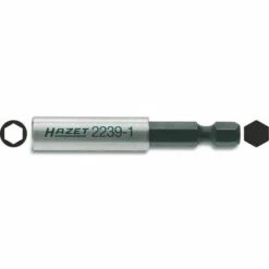 Hazet Adaptateur - Hexagone Massif 6,3 (1/4 Pouce) - Hexagone Creux 6,3 (1/4 Pouce) - Longueur Totale: 60 Mm - 2239-1