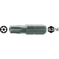 Hazet Embout-tournevis (bit) - Hexagone Massif 6,3 (1/4 Pouce) - Profil TORX « Tamper Résistant » - Taille: T 15 H - Longueur Totale: 25 Mm - 2223-T15H