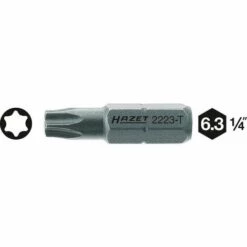 Hazet Embout-tournevis (bit) - Hexagone Massif 6,3 (1/4 Pouce) - Profil TORX Intérieur - Taille: T 10 - Longueur Totale: 25 Mm - 2223-T10