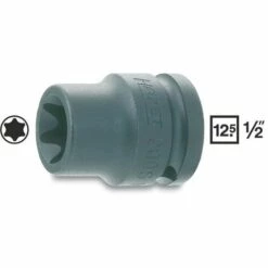 Hazet Douille à Chocs (TORX) - Carré Creux 12,5 Mm (1/2 Pouce) - Profil TORX Extérieur - Taille: E 10 - Longueur Totale: 38 Mm - 900S-E10