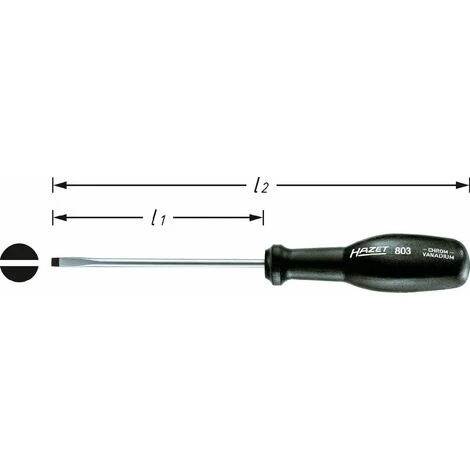 Hazet Tournevis Trinamic - Profil à Fente - Taille: 0.8 X 4 - Longueur Totale: 193 Mm - 803-40 3 Hazet Tournevis Trinamic - Profil à Fente - Taille: 0.8 X 4 - Longueur Totale: 193 Mm - 803-40