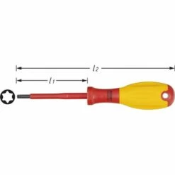 Hazet Tournevis D'électricien - Profil TORX Intérieur - Taille: T 20 - Longueur Totale: 180 Mm - 810VDE-T20