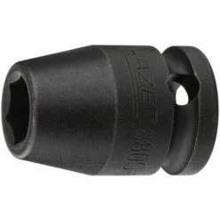 Hazet Douille à 6 Pans à Chocs - Carré Creux 10 Mm (3/8 Pouce) - Profil Traction à 6 Pans Extérieurs - Taille: 9 - Dimension: 28 - 880S-9