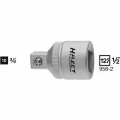 Adaptateur à Chocs Hazet 958 958-2 Propulseur 1/2 (12.5 Mm) Sortie 3/8 (10 Mm) 36 Mm