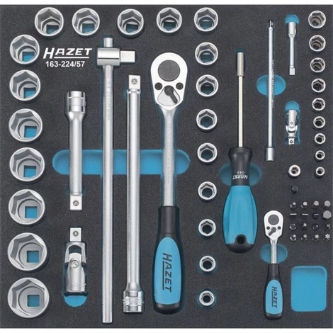Assortiment D'outils Pour Servante 163-224/57 Eu De Douilles Males Hazet 3 Assortiment D'outils Pour Servante 163-224/57 Eu De Douilles Males Hazet