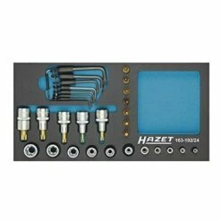 HAZET Jeu De Clés à Douilles 163-192/24 12,5 Mm (1/2, Carré Creux 6,3 Mm (1/4 Pouce) Extérieur, Profil TORX